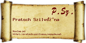 Pratsch Szilvána névjegykártya